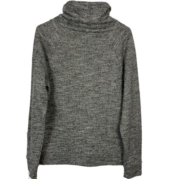 Express Fleece Cowl Neck Pullover Grey/Black Size Medium - Picture 7 of 7